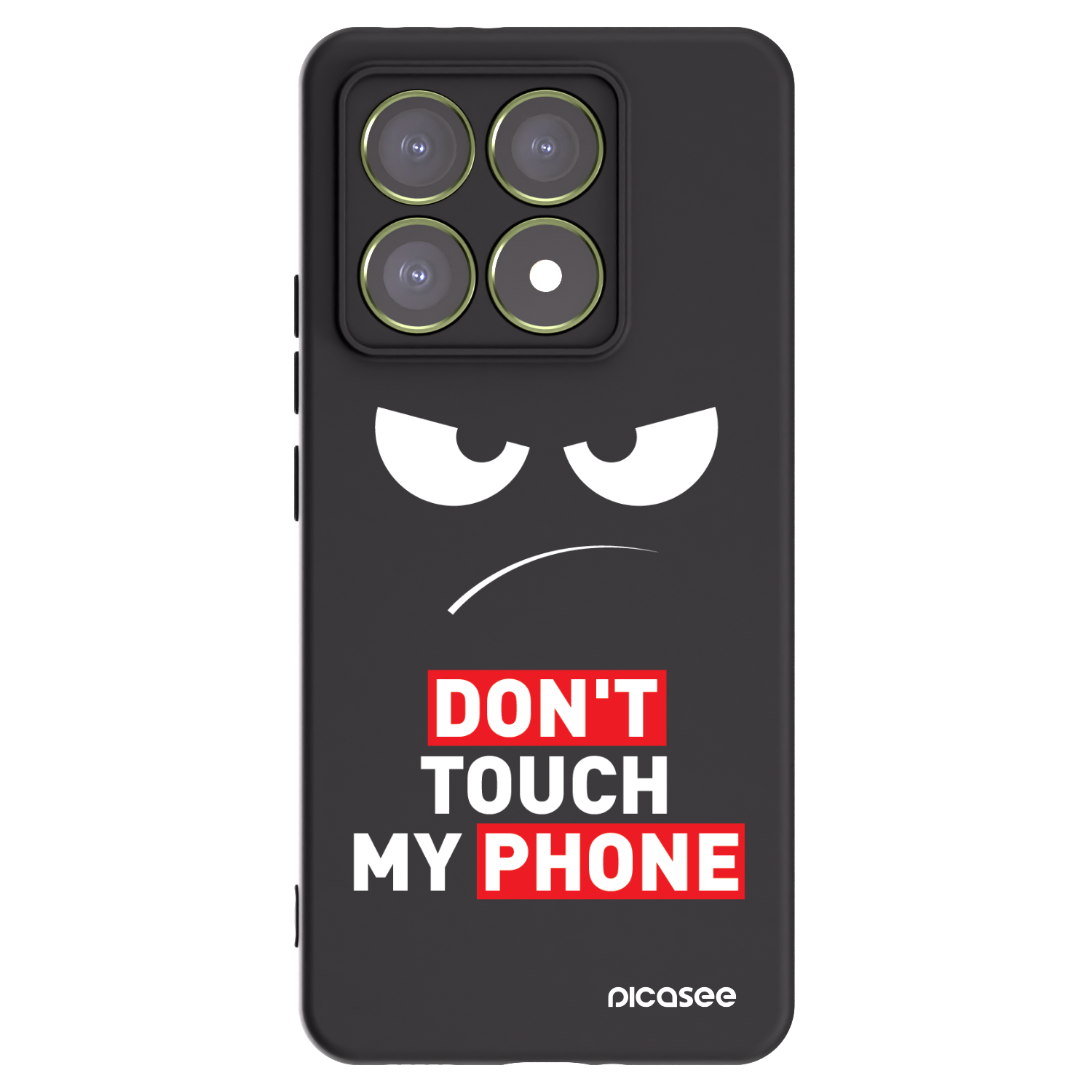 Picasee fekete szilikon tok az alábbi mobiltelefonokra Xiaomi 14T - Angry Eyes - Transparent