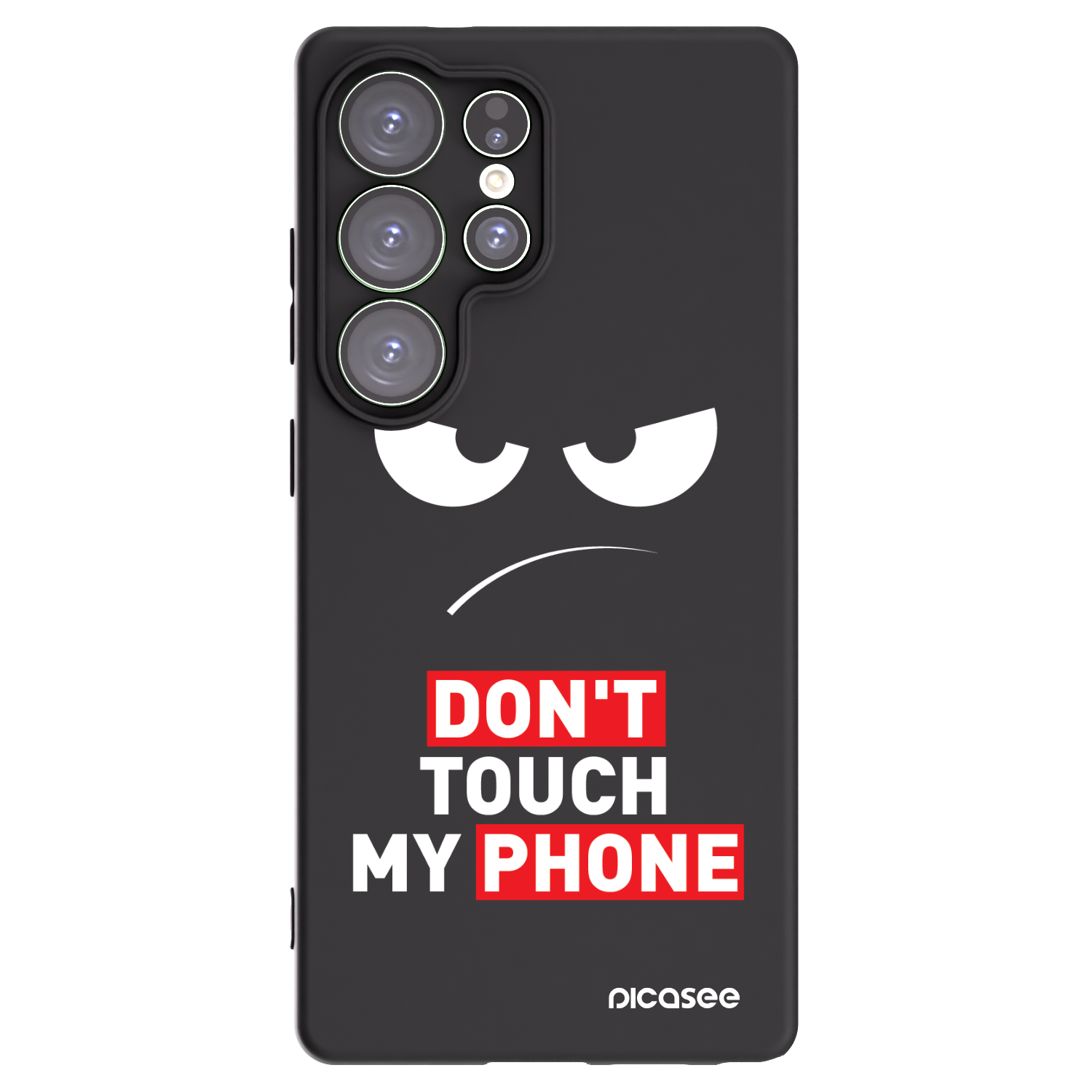 Picasee fekete szilikon tok az alábbi mobiltelefonokra Samsung Galaxy S25 Ultra 5G - Angry Eyes - Transparent