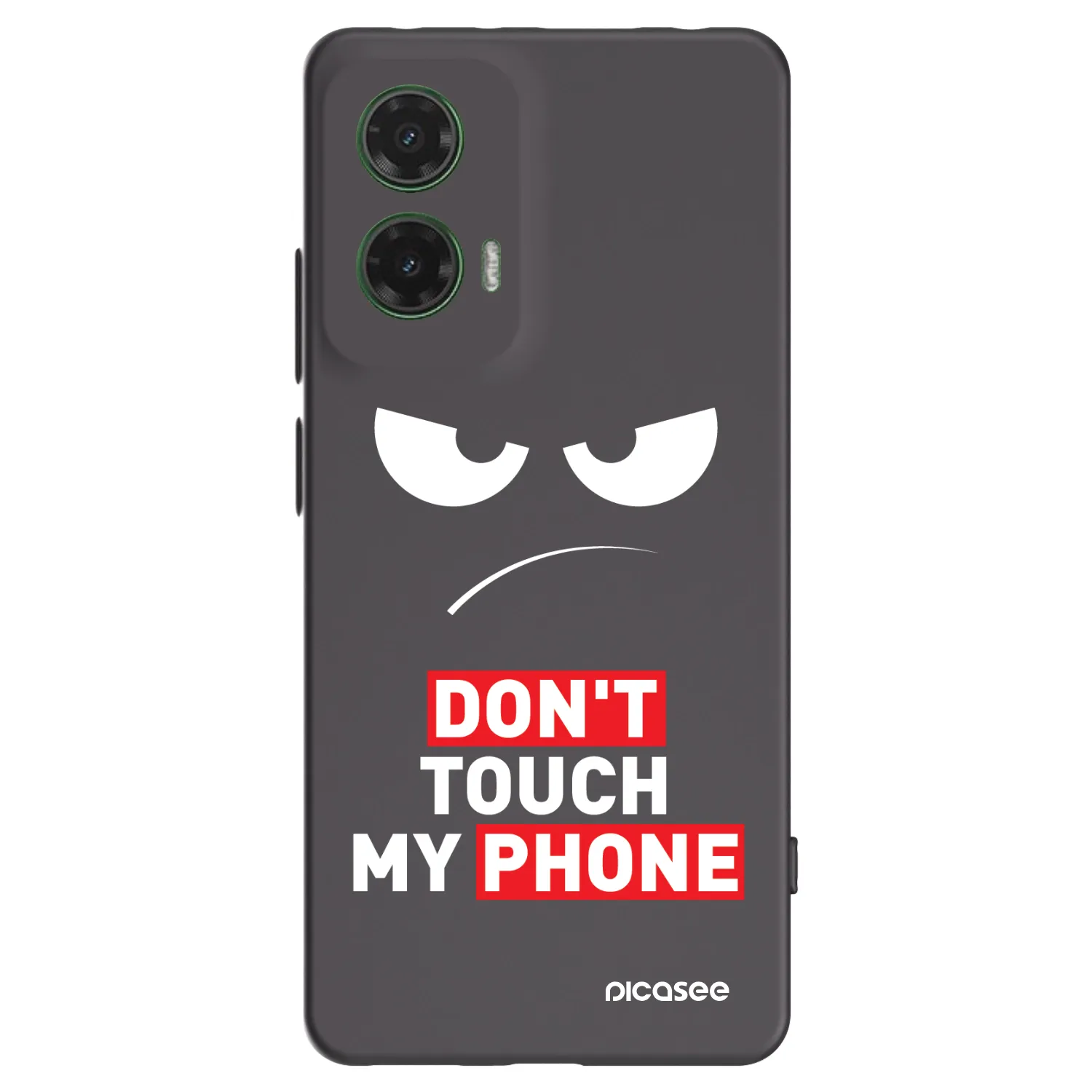 Picasee fekete szilikon tok az alábbi mobiltelefonokra Motorola Moto G35 5G - Angry Eyes - Transparent