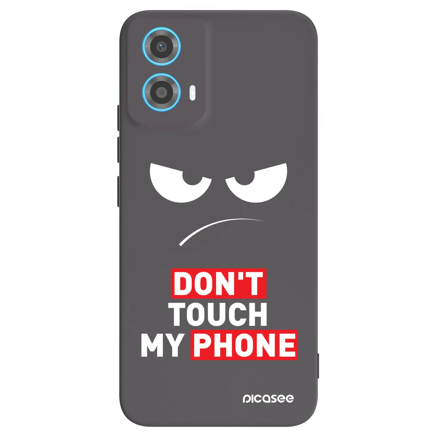 Picasee fekete szilikon tok az alábbi mobiltelefonokra Motorola Moto G34 5G - Angry Eyes - Transparent
