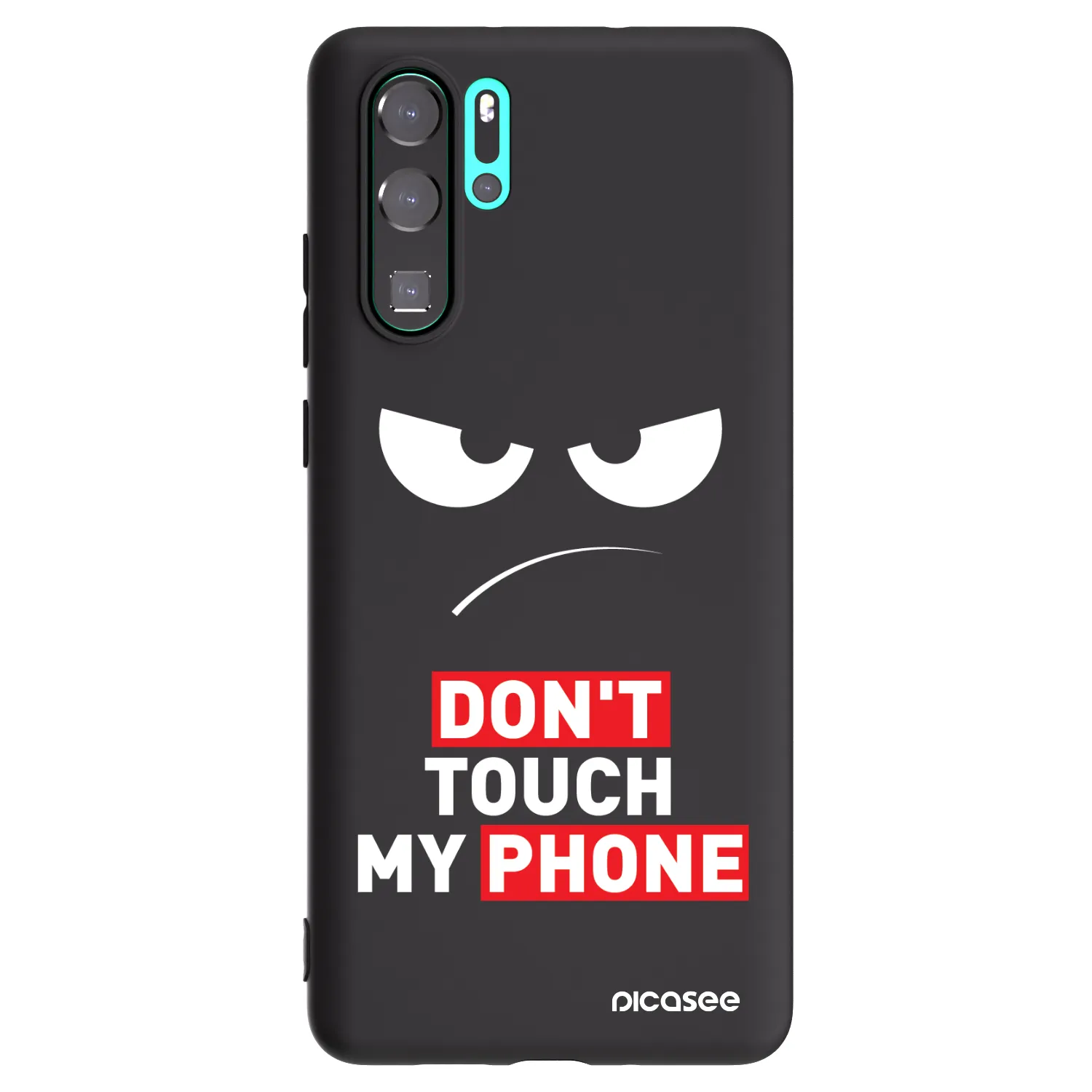 Picasee fekete szilikon tok az alábbi mobiltelefonokra Huawei P30 Pro - Angry Eyes - Transparent
