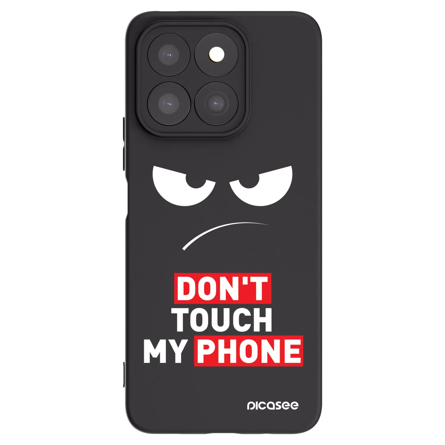 Picasee fekete szilikon tok az alábbi mobiltelefonokra Honor X8c - Angry Eyes - Transparent