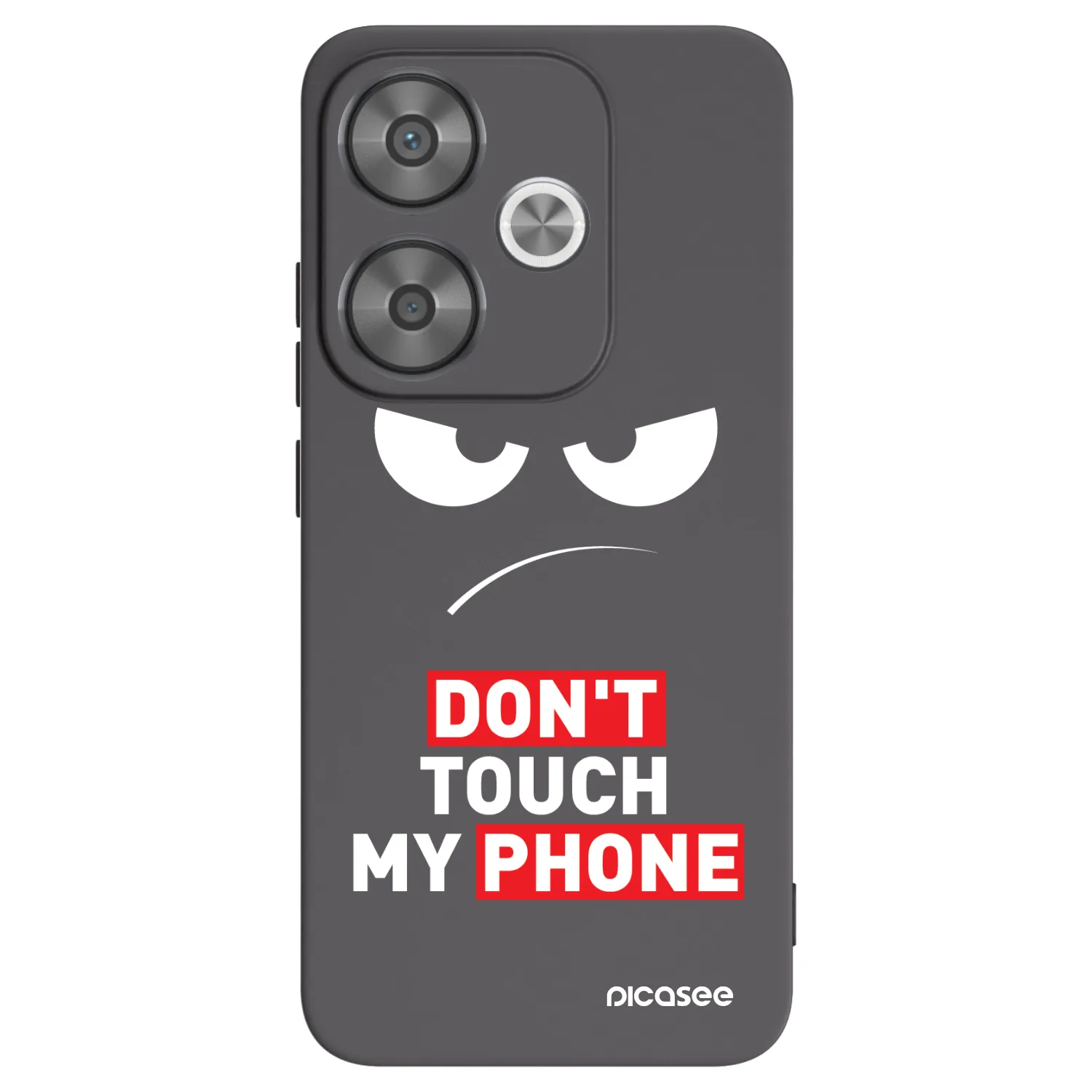 Picasee fekete szilikon tok az alábbi mobiltelefonokra Xiaomi Poco F6 - Angry Eyes - Transparent
