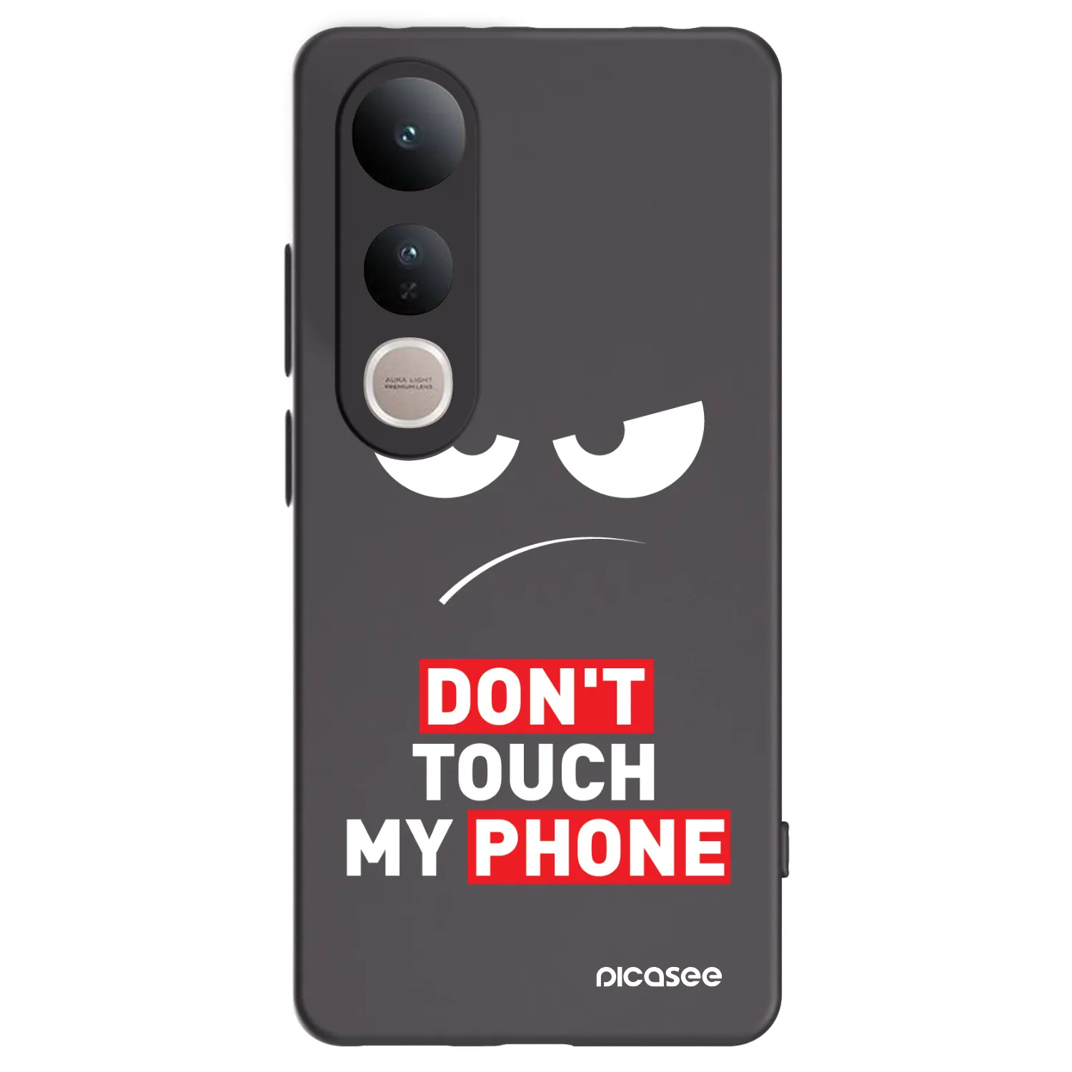 Picasee fekete szilikon tok az alábbi mobiltelefonokra Vivo V50 Lite 5G - Angry Eyes - Transparent