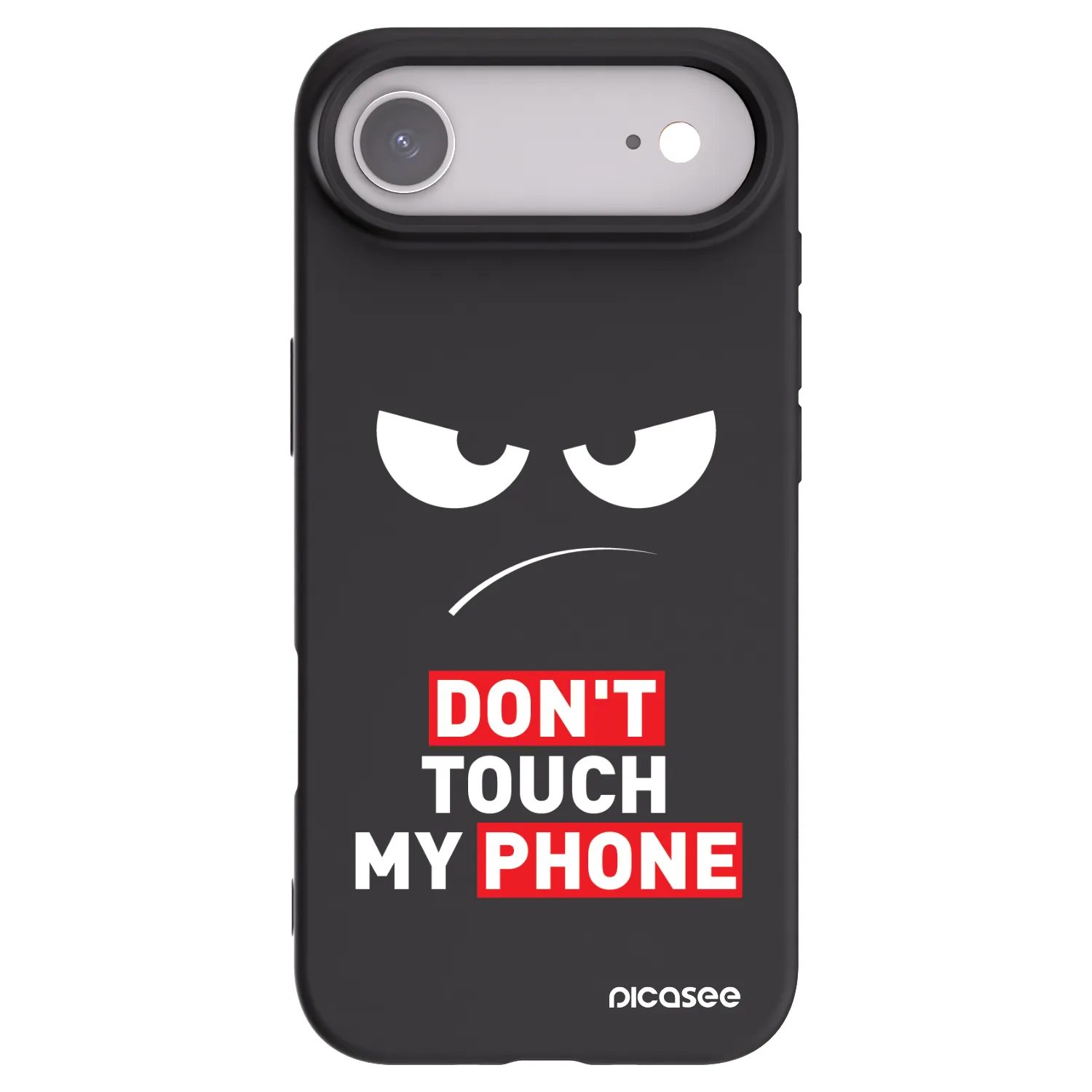 Picasee fekete szilikon tok az alábbi mobiltelefonokra Apple iPhone Air - Angry Eyes - Transparent