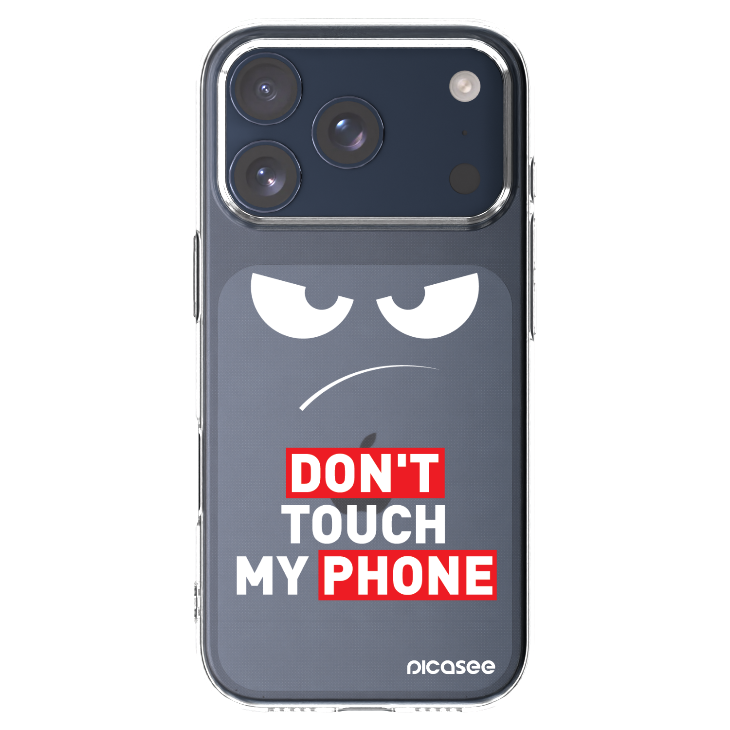 Picasee átlátszó szilikon tok az alábbi mobiltelefonokra Apple iPhone 17 Pro - Angry Eyes - Transparent