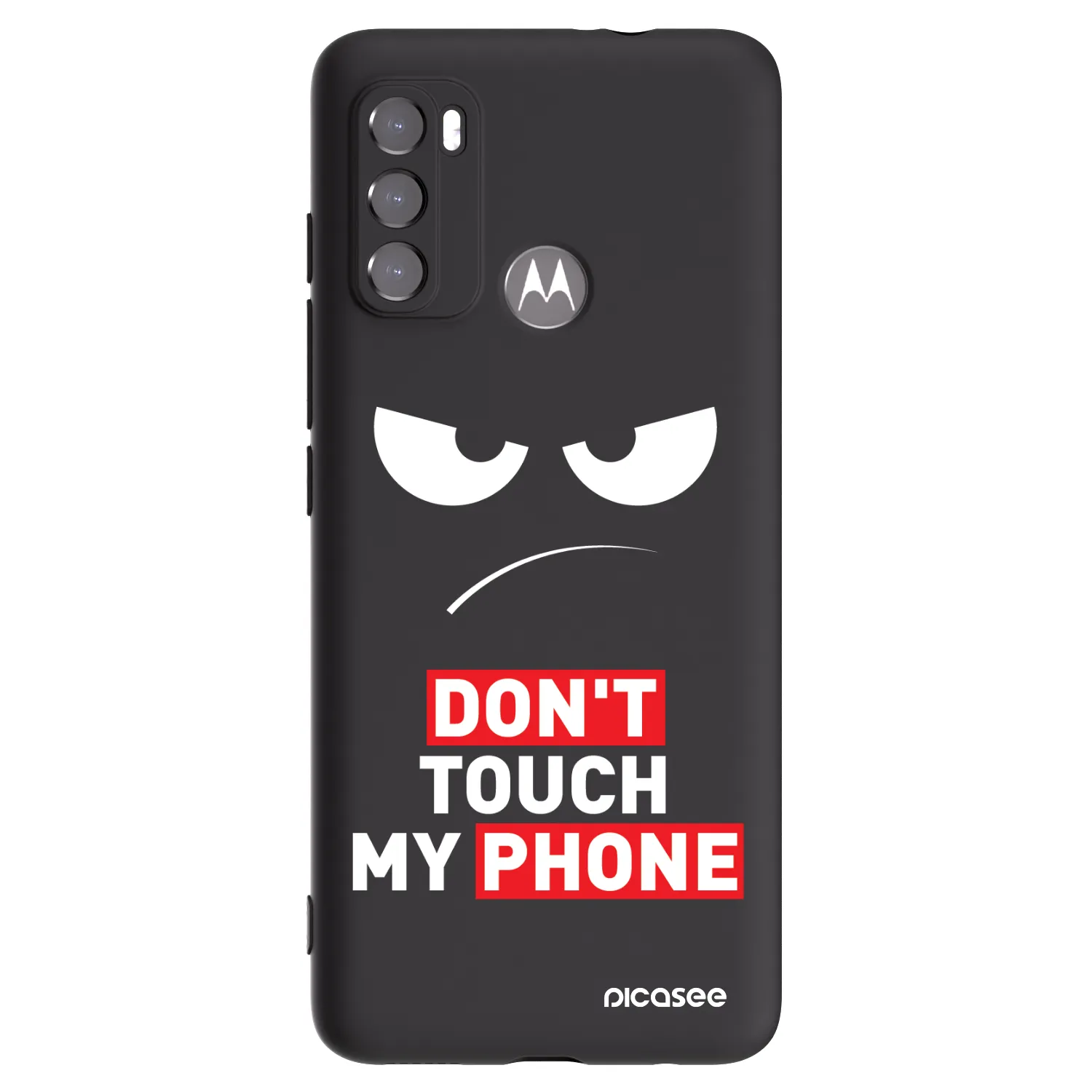 Picasee fekete szilikon tok az alábbi mobiltelefonokra Motorola Edge 60 5G - Angry Eyes - Transparent