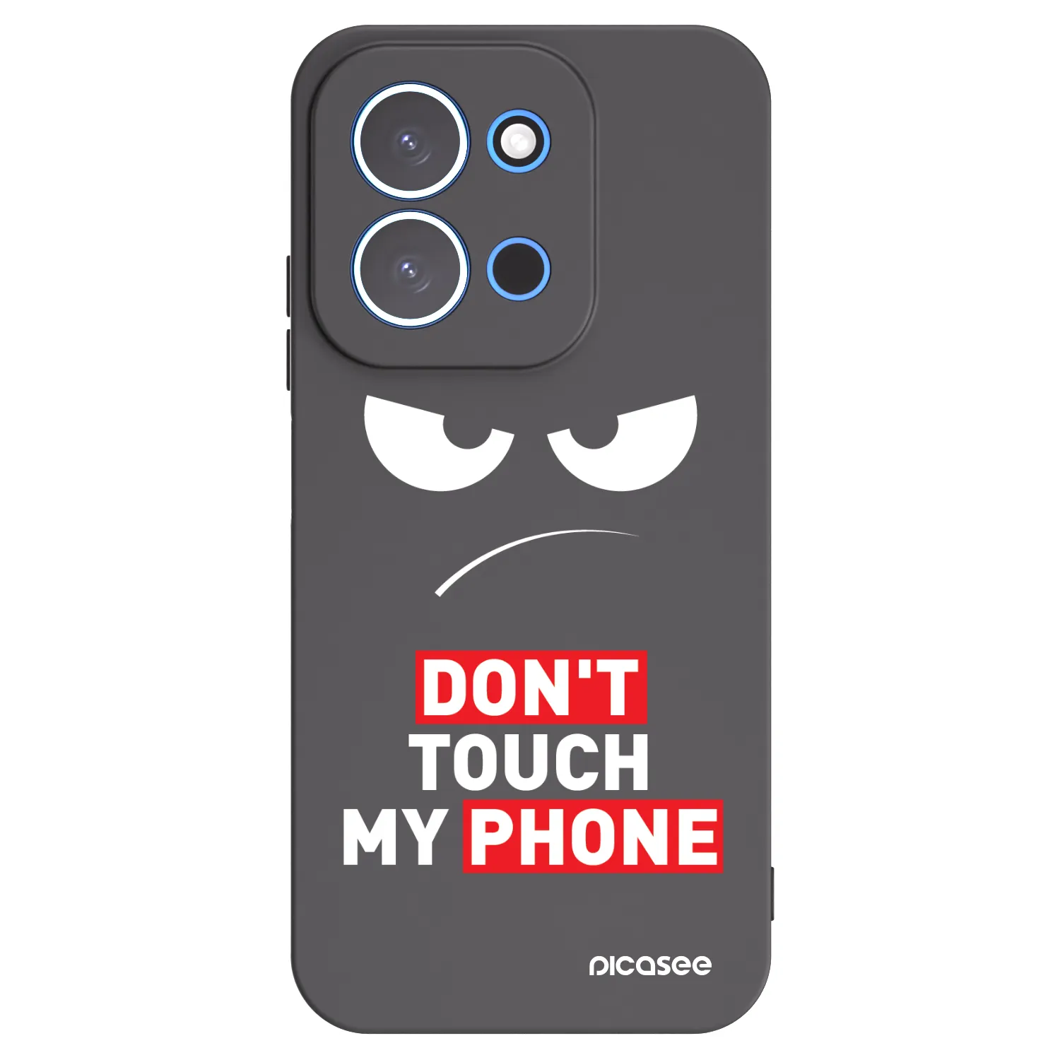 Picasee fekete szilikon tok az alábbi mobiltelefonokra Xiaomi Redmi 15C 4G - Angry Eyes - Transparent