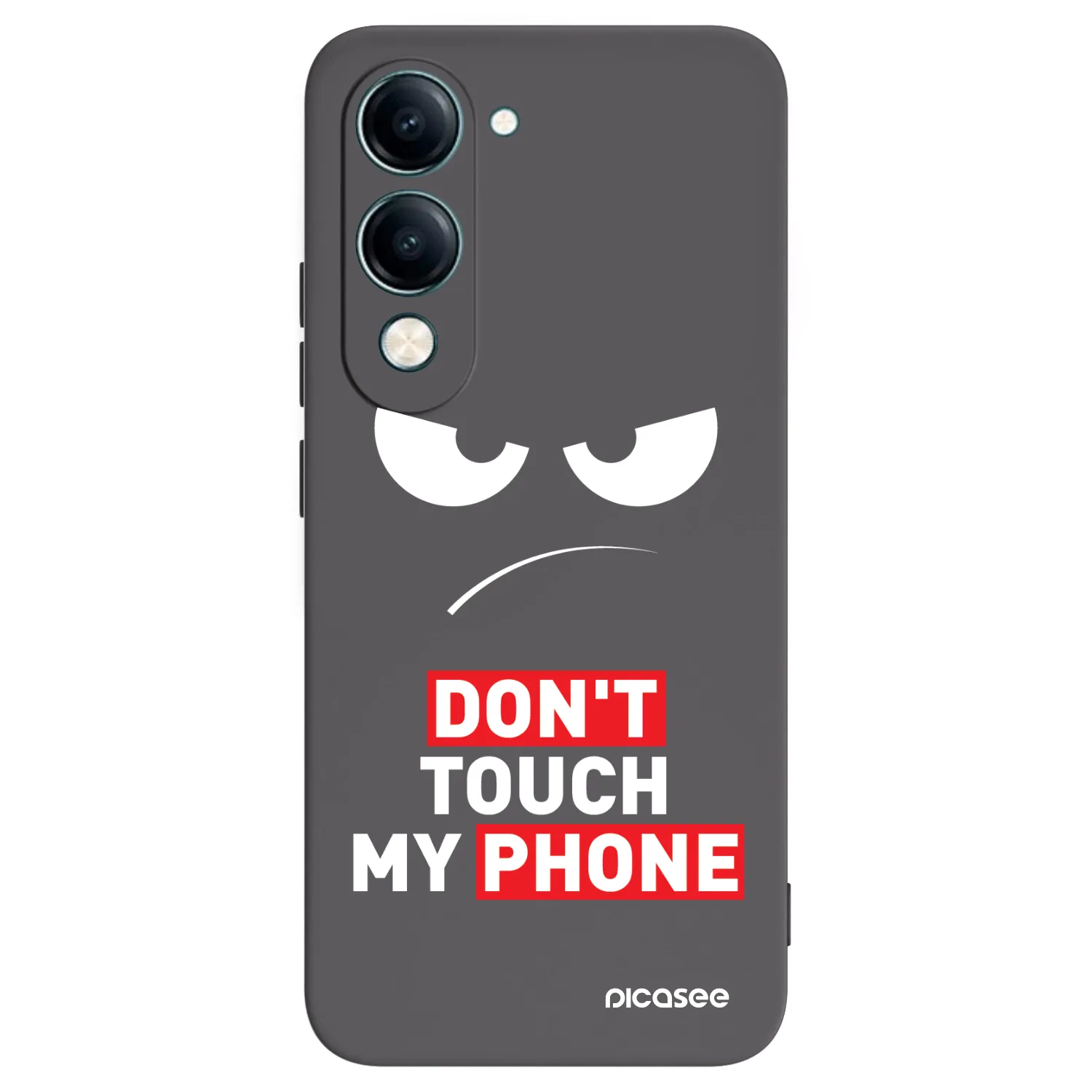 Picasee fekete szilikon tok az alábbi mobiltelefonokra Vivo Y29s 5G - Angry Eyes - Transparent