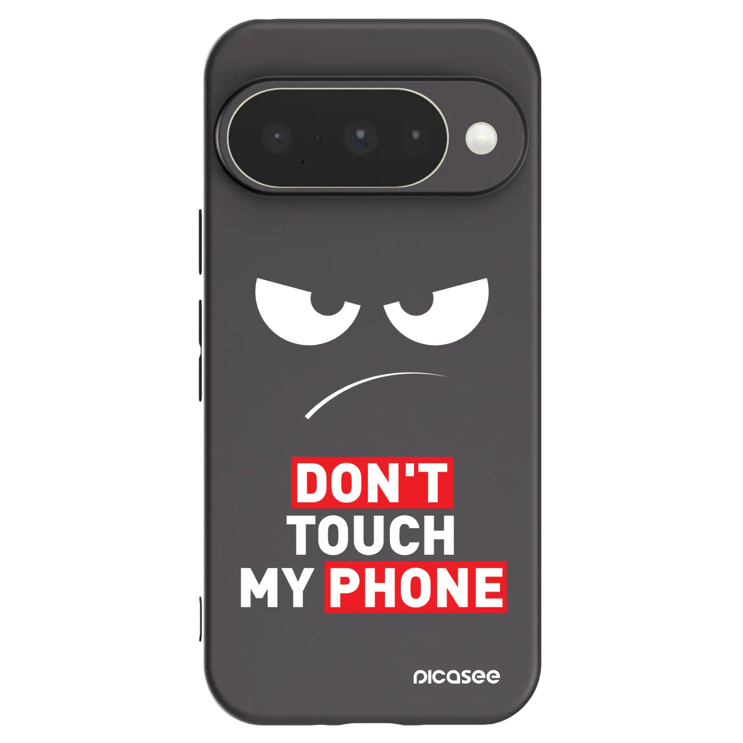 Picasee fekete szilikon tok az alábbi mobiltelefonokra Google Pixel 10 - Angry Eyes - Transparent