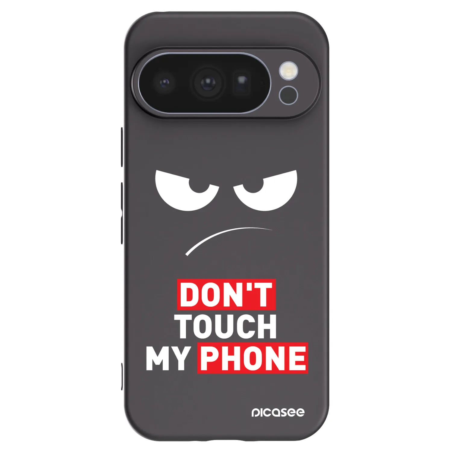 Picasee fekete szilikon tok az alábbi mobiltelefonokra Google Pixel 10 Pro - Angry Eyes - Transparent