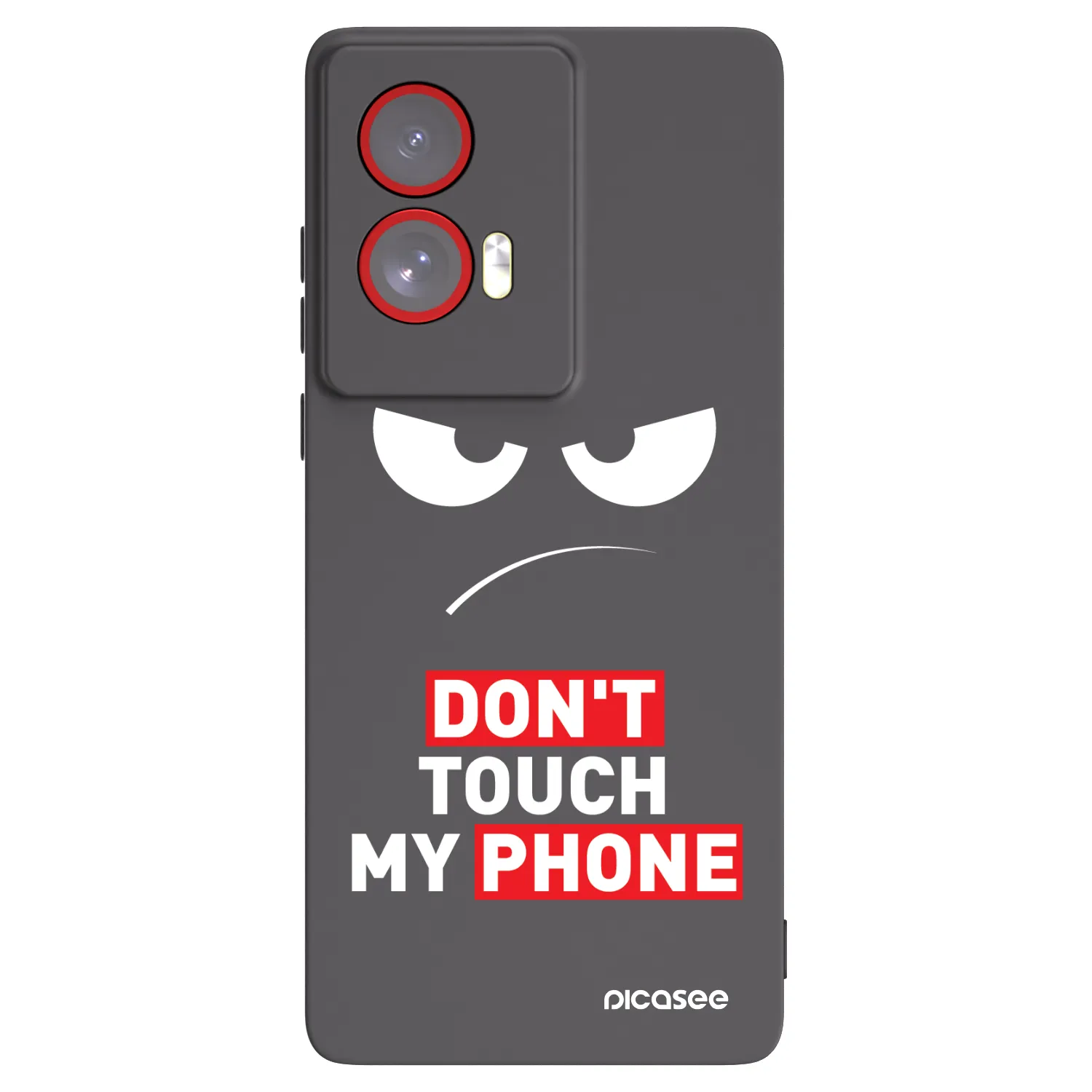 Picasee fekete szilikon tok az alábbi mobiltelefonokra Motorola Edge 50 Fusion - Angry Eyes - Transparent