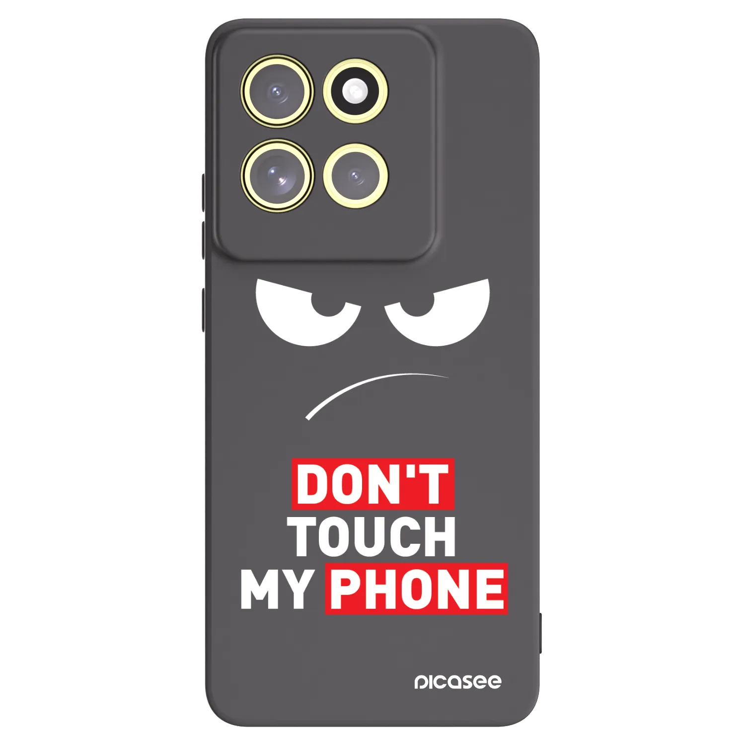 Picasee fekete szilikon tok az alábbi mobiltelefonokra Motorola Moto G86 Power 5G - Angry Eyes - Transparent