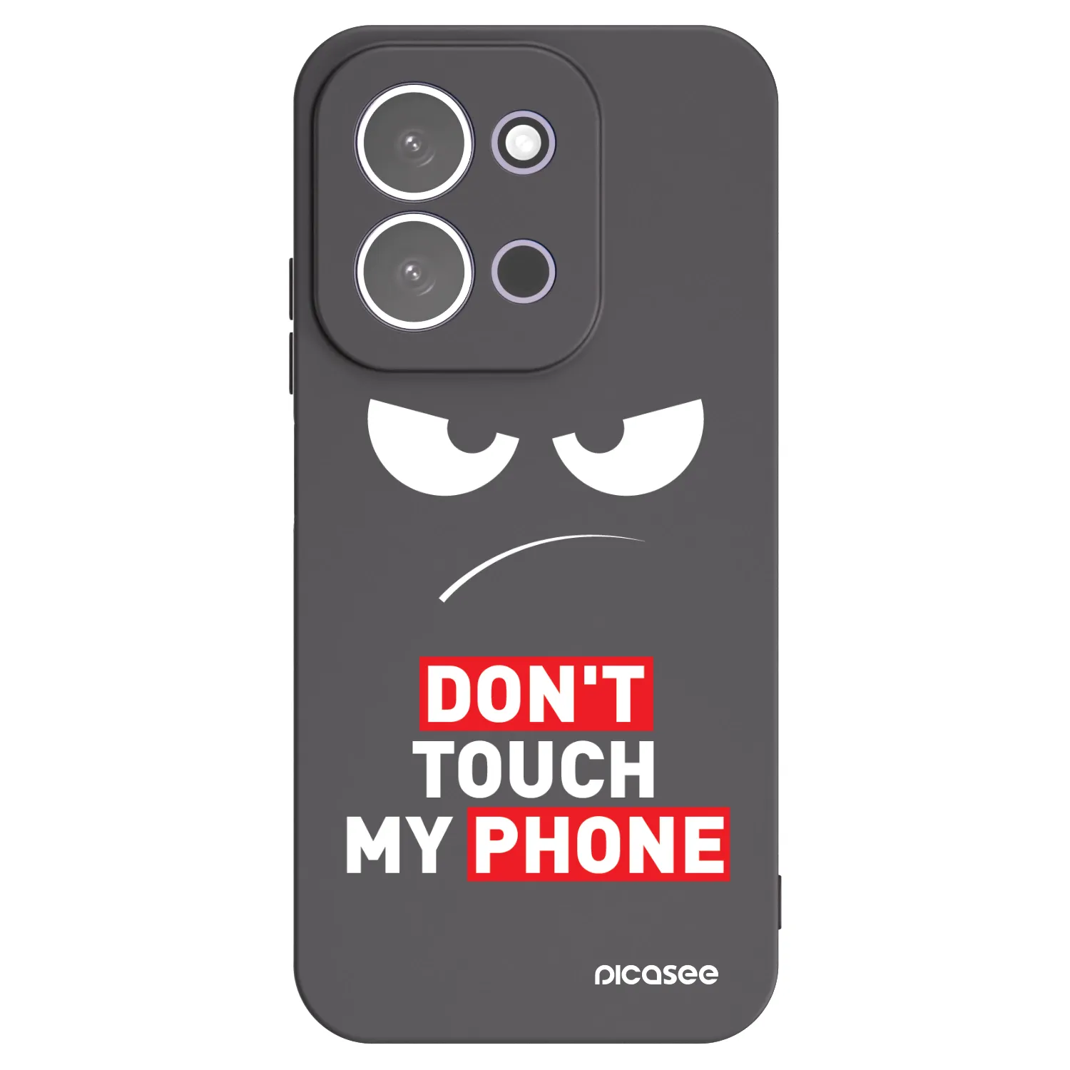 Picasee fekete szilikon tok az alábbi mobiltelefonokra Xiaomi Redmi 15C 5G - Angry Eyes - Transparent