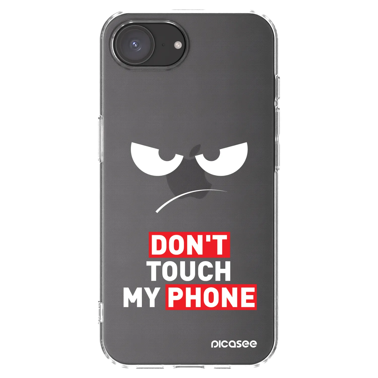 Picasee átlátszó szilikon tok az alábbi mobiltelefonokra Apple iPhone 17e - Angry Eyes - Transparent