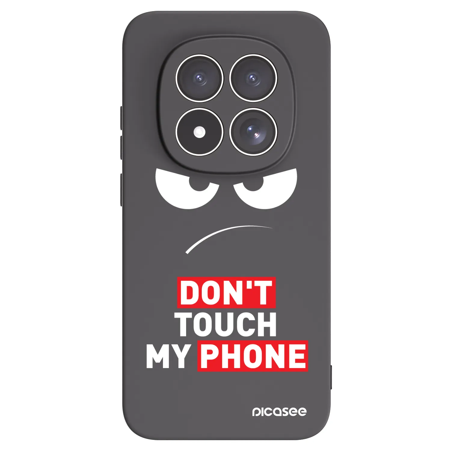 Picasee fekete szilikon tok az alábbi mobiltelefonokra Xiaomi Redmi Note 15 Pro 5G - Angry Eyes - Transparent