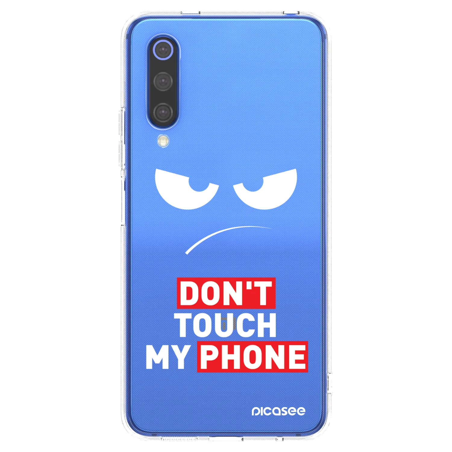 Picasee átlátszó szilikon tok az alábbi mobiltelefonokra Xiaomi Mi 9 SE - Angry Eyes - Transparent