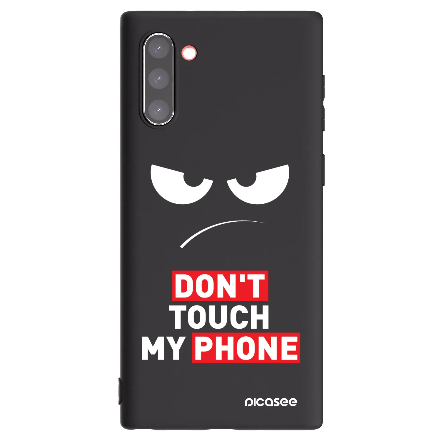 Picasee fekete szilikon tok az alábbi mobiltelefonokra Samsung Galaxy Note 10 N970F - Angry Eyes - Transparent