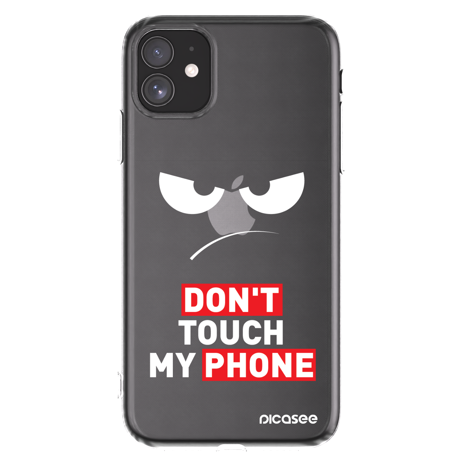 Picasee átlátszó szilikon tok az alábbi mobiltelefonokra Apple iPhone 11 - Angry Eyes - Transparent