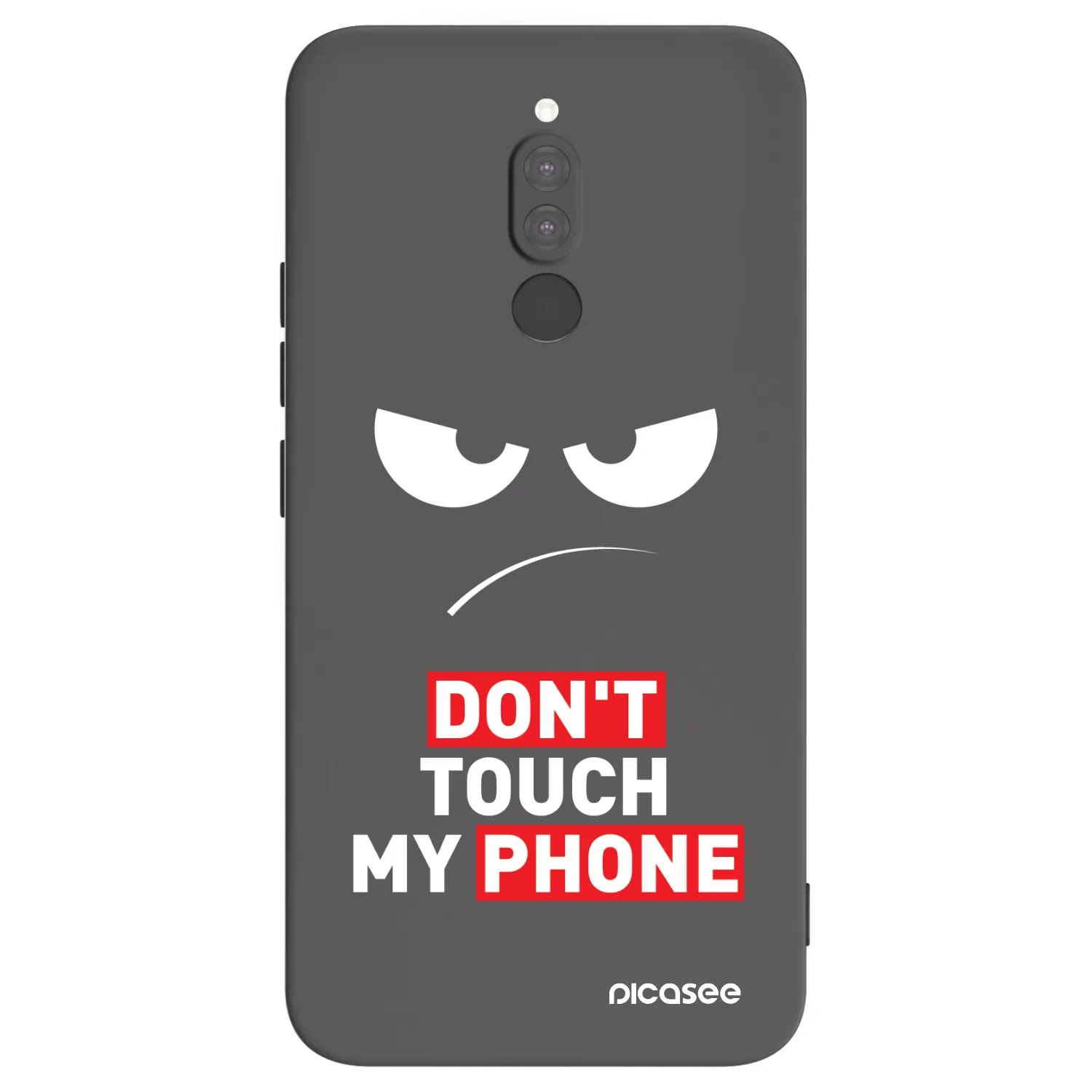 Picasee fekete szilikon tok az alábbi mobiltelefonokra Xiaomi Redmi 8 - Angry Eyes - Transparent