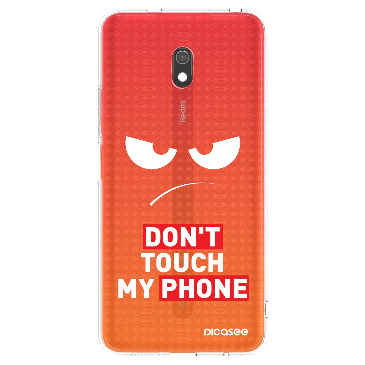 Picasee átlátszó szilikon tok az alábbi mobiltelefonokra Xiaomi Redmi 8A - Angry Eyes - Transparent