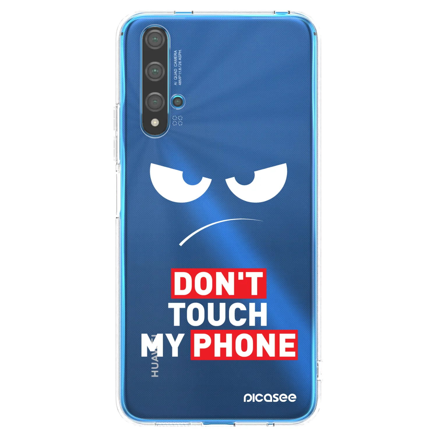 Picasee átlátszó szilikon tok az alábbi mobiltelefonokra Huawei Nova 5T - Angry Eyes - Transparent