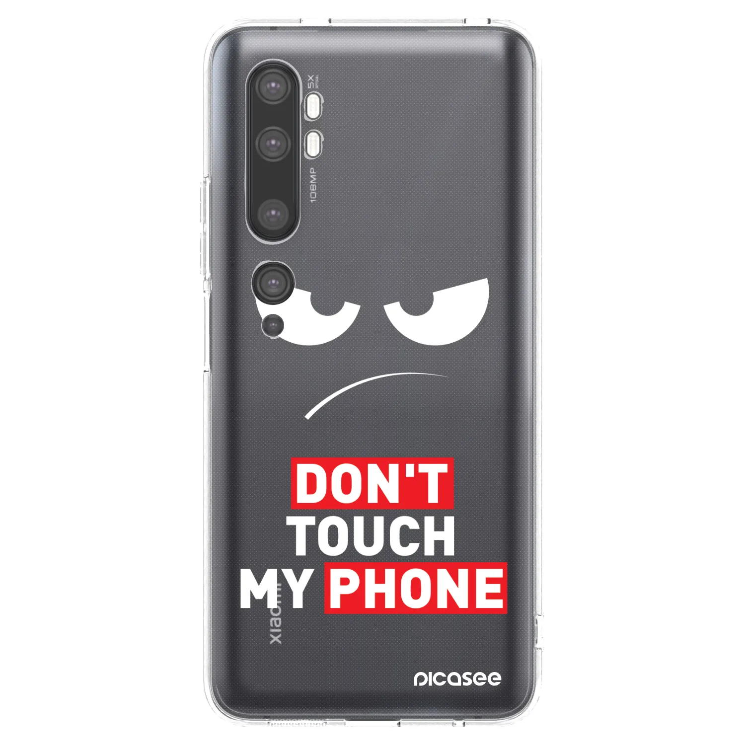 Picasee átlátszó szilikon tok az alábbi mobiltelefonokra Xiaomi Mi Note 10 (Pro) - Angry Eyes - Transparent