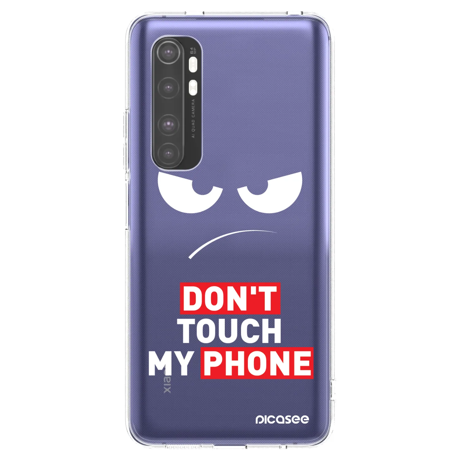 Picasee átlátszó szilikon tok az alábbi mobiltelefonokra Xiaomi Mi Note 10 Lite - Angry Eyes - Transparent
