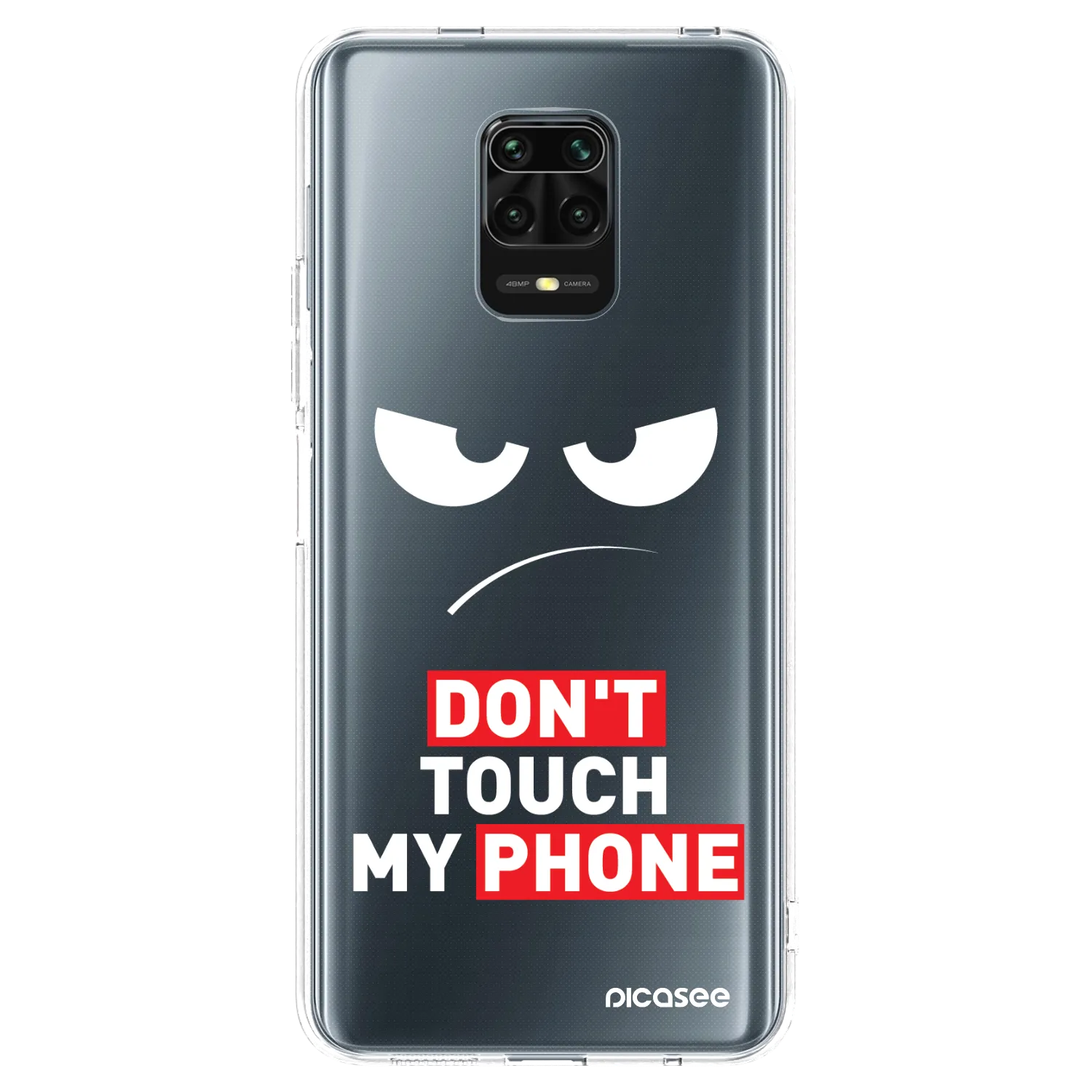 Picasee átlátszó szilikon tok az alábbi mobiltelefonokra Xiaomi Redmi Note 9S - Angry Eyes - Transparent