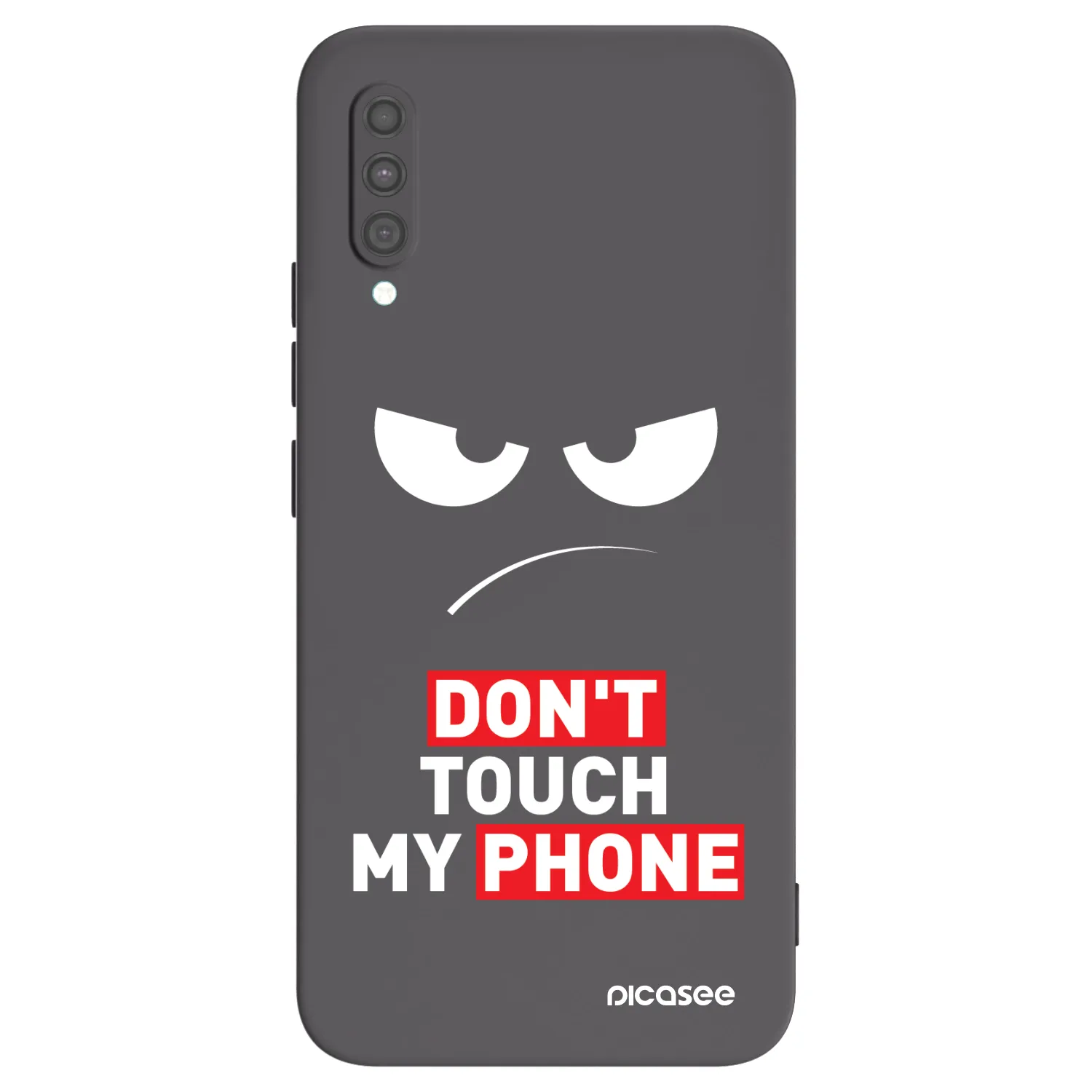 Picasee fekete szilikon tok az alábbi mobiltelefonokra Samsung Galaxy A30s A307F - Angry Eyes - Transparent