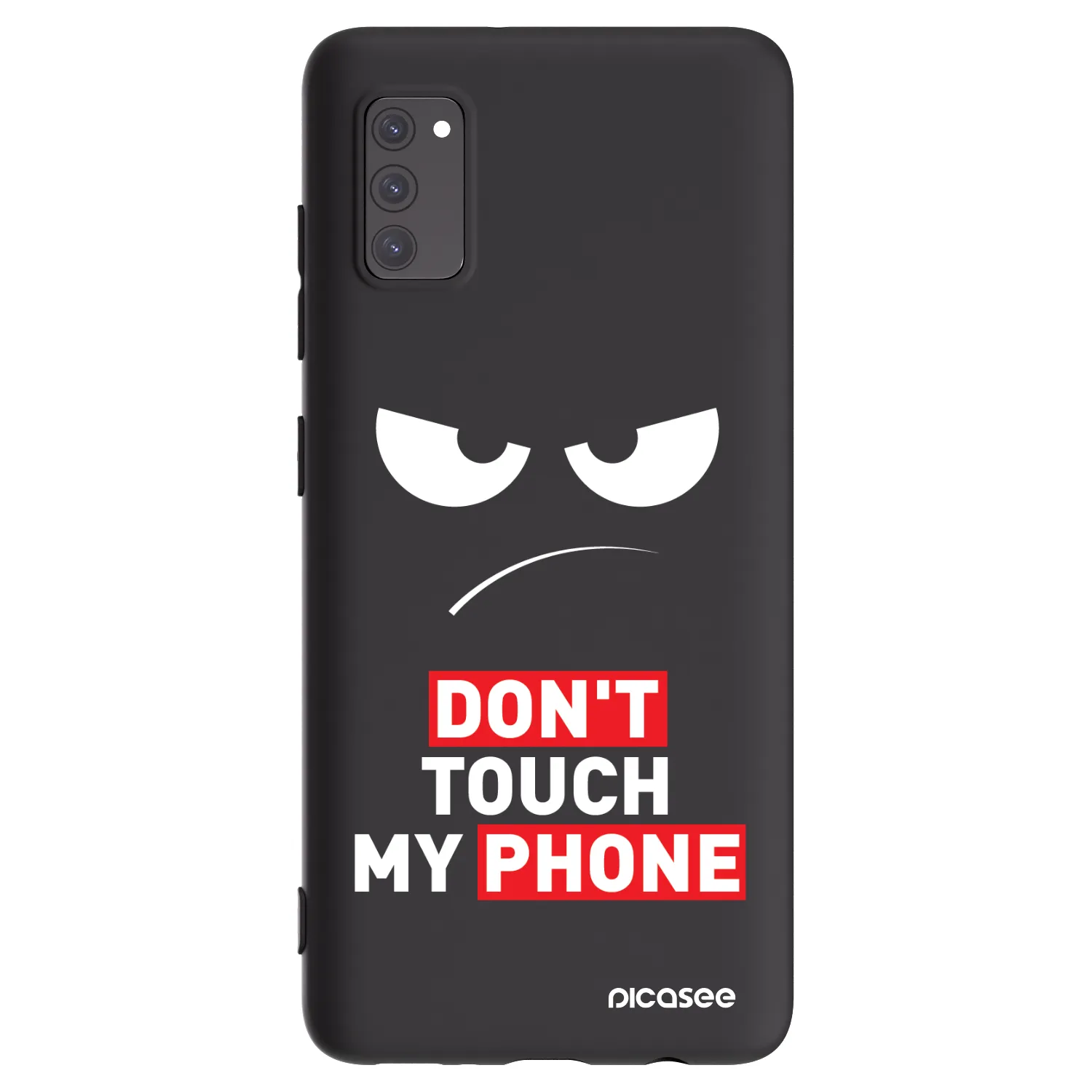 Picasee fekete szilikon tok az alábbi mobiltelefonokra Samsung Galaxy A41 A415F - Angry Eyes - Transparent