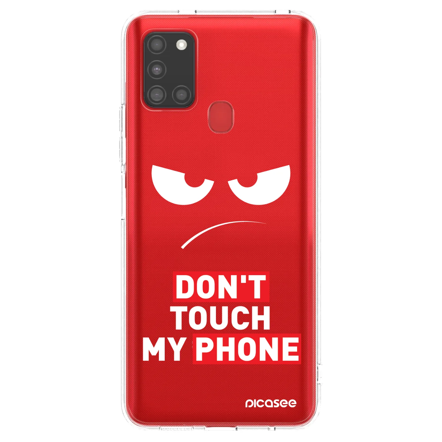 Picasee átlátszó szilikon tok az alábbi mobiltelefonokra Samsung Galaxy A21s - Angry Eyes - Transparent