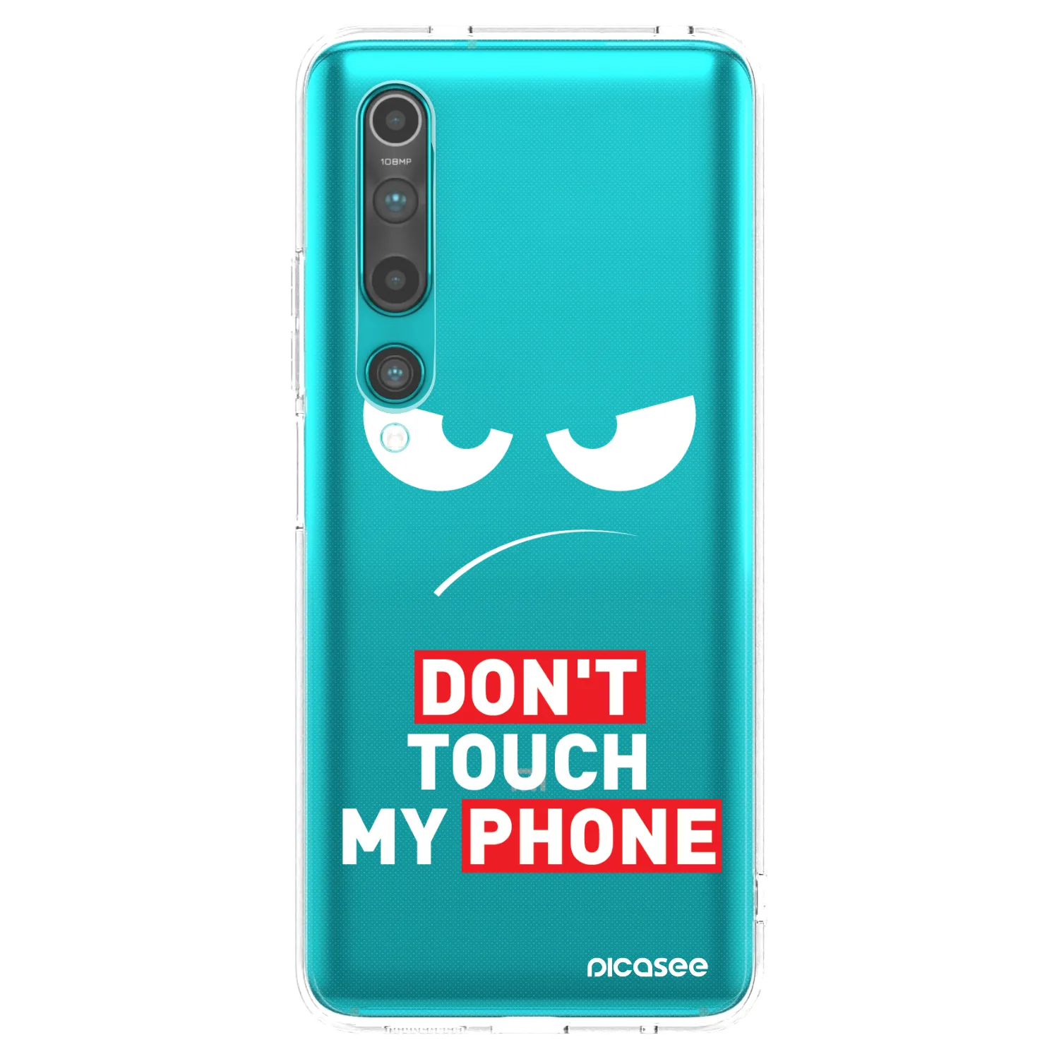 Picasee átlátszó szilikon tok az alábbi mobiltelefonokra Xiaomi Mi 10 - Angry Eyes - Transparent