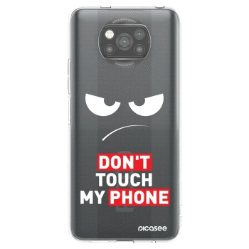Picasee fekete szilikon tok az alábbi mobiltelefonokra Xiaomi Poco X3 - Angry Eyes - Transparent