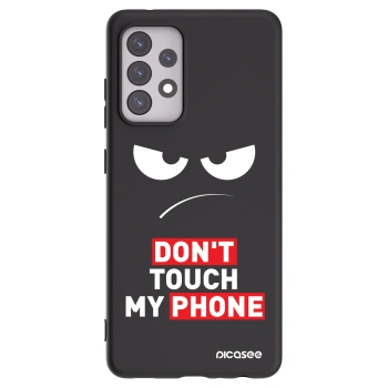 Picasee fekete szilikon tok az alábbi mobiltelefonokra Samsung Galaxy A52 5G A525F - Angry Eyes - Transparent