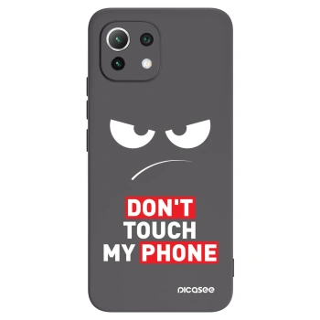 Picasee fekete szilikon tok az alábbi mobiltelefonokra Xiaomi Mi 11 Lite - Angry Eyes - Transparent