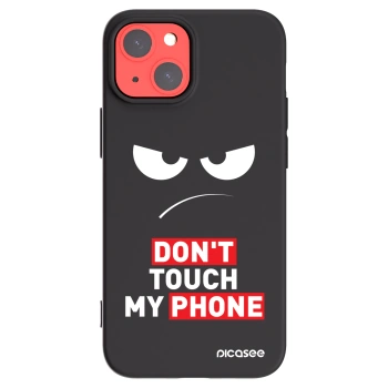 Picasee fekete szilikon tok az alábbi mobiltelefonokra Apple iPhone 13 mini - Angry Eyes - Transparent