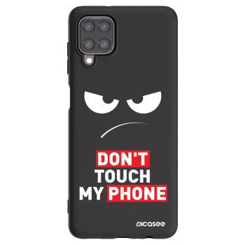 Picasee fekete szilikon tok az alábbi mobiltelefonokra Samsung Galaxy M12 M127F - Angry Eyes - Transparent