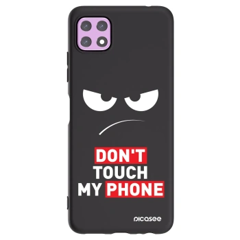 Picasee fekete szilikon tok az alábbi mobiltelefonokra Samsung Galaxy A22 A226B 5G - Angry Eyes - Transparent