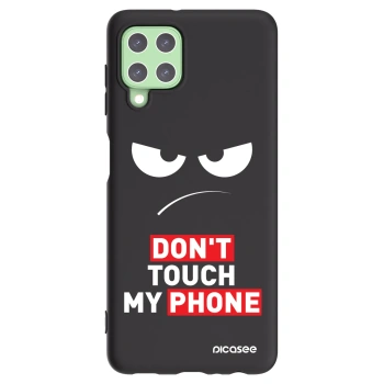 Picasee fekete szilikon tok az alábbi mobiltelefonokra Samsung Galaxy A22 A225F 4G - Angry Eyes - Transparent