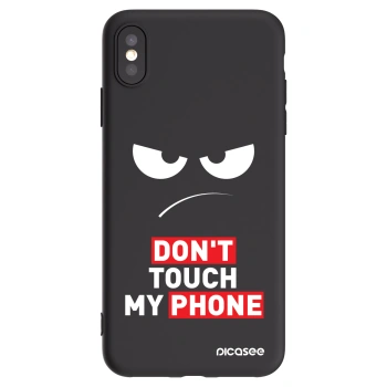 Picasee fekete szilikon tok az alábbi mobiltelefonokra Apple iPhone XS Max - Angry Eyes - Transparent