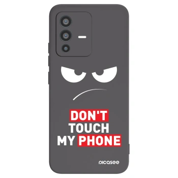 Picasee fekete szilikon tok az alábbi mobiltelefonokra Vivo V23 5G - Angry Eyes - Transparent