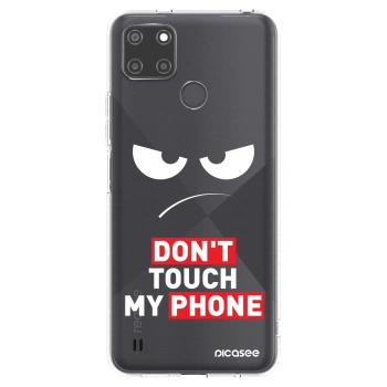 Picasee átlátszó szilikon tok az alábbi mobiltelefonokra Realme C21Y - Angry Eyes - Transparent