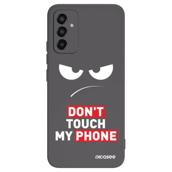 Picasee fekete szilikon tok az alábbi mobiltelefonokra Samsung Galaxy M13 M135F - Angry Eyes - Transparent