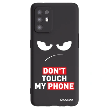 Picasee fekete szilikon tok az alábbi mobiltelefonokra OPPO A94 5G - Angry Eyes - Transparent