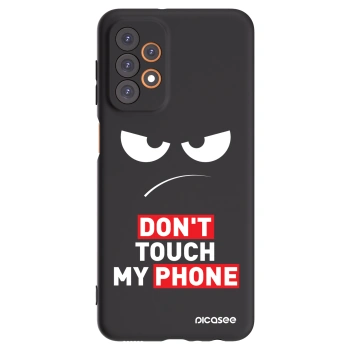 Picasee fekete szilikon tok az alábbi mobiltelefonokra Samsung Galaxy A23 A236B 5G - Angry Eyes - Transparent