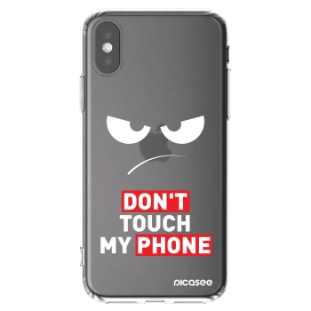 Picasee átlátszó szilikon tok az alábbi mobiltelefonokra Apple iPhone X/XS - Angry Eyes - Transparent