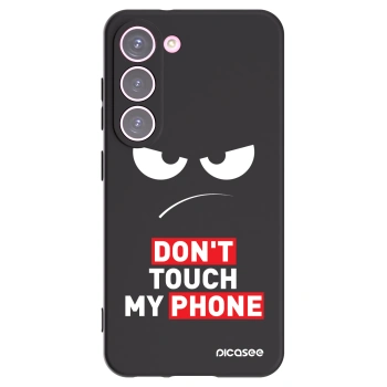 Picasee fekete szilikon tok az alábbi mobiltelefonokra Samsung Galaxy S23 5G - Angry Eyes - Transparent