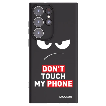 Picasee fekete szilikon tok az alábbi mobiltelefonokra Samsung Galaxy S23 Ultra 5G - Angry Eyes - Transparent