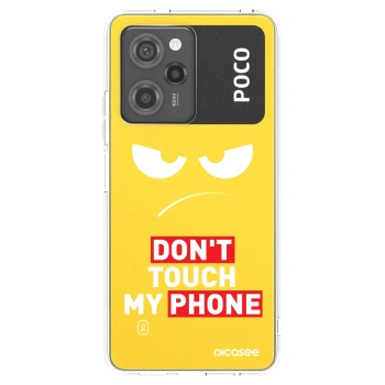 Picasee fekete szilikon tok az alábbi mobiltelefonokra Xiaomi Poco X5 Pro - Angry Eyes - Transparent